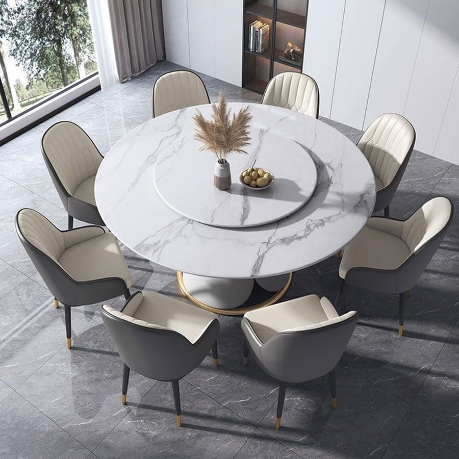 Bộ Bàn Ăn Mặt Đá Melisa + Ghế Monet - Sự Kết Hợp Hoàn Hảo Của Sang Trọng Và Tiện Nghi