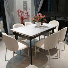 Bộ bàn ăn mặt đá Razor + ghế Princeton - Sang Trọng Và Tinh Tế