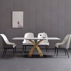 Bộ Bàn Ăn Mặt Đá Sakuzi + Ghế Monet - Phong Cách Sang Trọng Và Hiện Đại