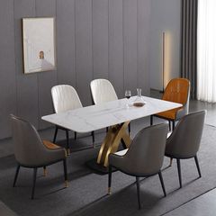 Bộ Bàn Ăn Mặt Đá Sakuzi + Ghế Monet - Phong Cách Sang Trọng Và Hiện Đại