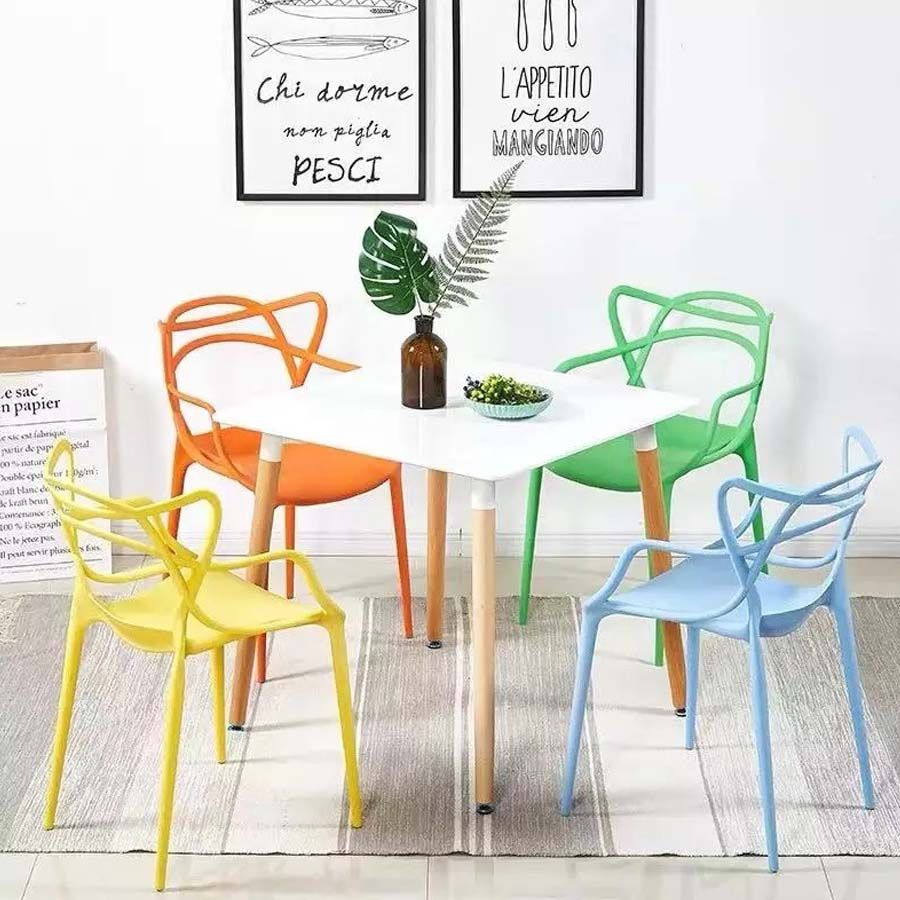 Ghế Cafe LH3008 - Nhựa PP Đúc Nguyên Khối Xếp Chồng Tiện Lợi