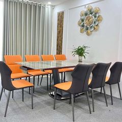Bộ Bàn Ăn Mặt Đá Axe + Ghế Willow - Sự Lựa Chọn Hoàn Hảo Cho Không Gian Hiện Đại