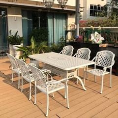 Bộ Bàn Ghế Sân Vườn LHBV08A + LHAV4B - Phong Cách Sang Trọng, Bền Bỉ