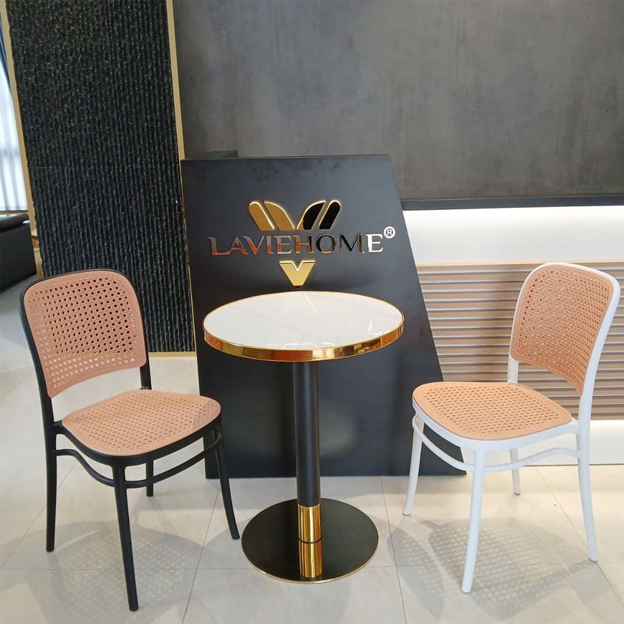 Ghế Nhựa Đúc Giả Mây LH3042 - Thiết Kế Sang Trọng, Chịu Lực Tốt, Phù Hợp Mọi Không Gian
