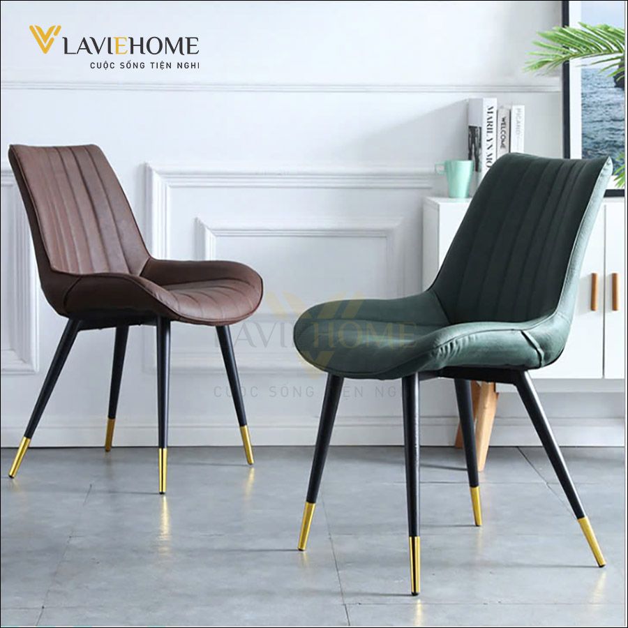Ghế Ăn Bọc Da Cao Cấp Loft Sọc – Thiết Kế Hiện Đại và Tinh Tế Cho Phòng Ăn Sang Trọng