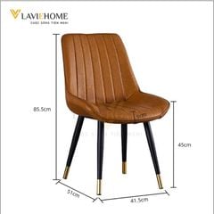 Ghế Ăn Bọc Da Cao Cấp Loft Sọc – Thiết Kế Hiện Đại và Tinh Tế Cho Phòng Ăn Sang Trọng