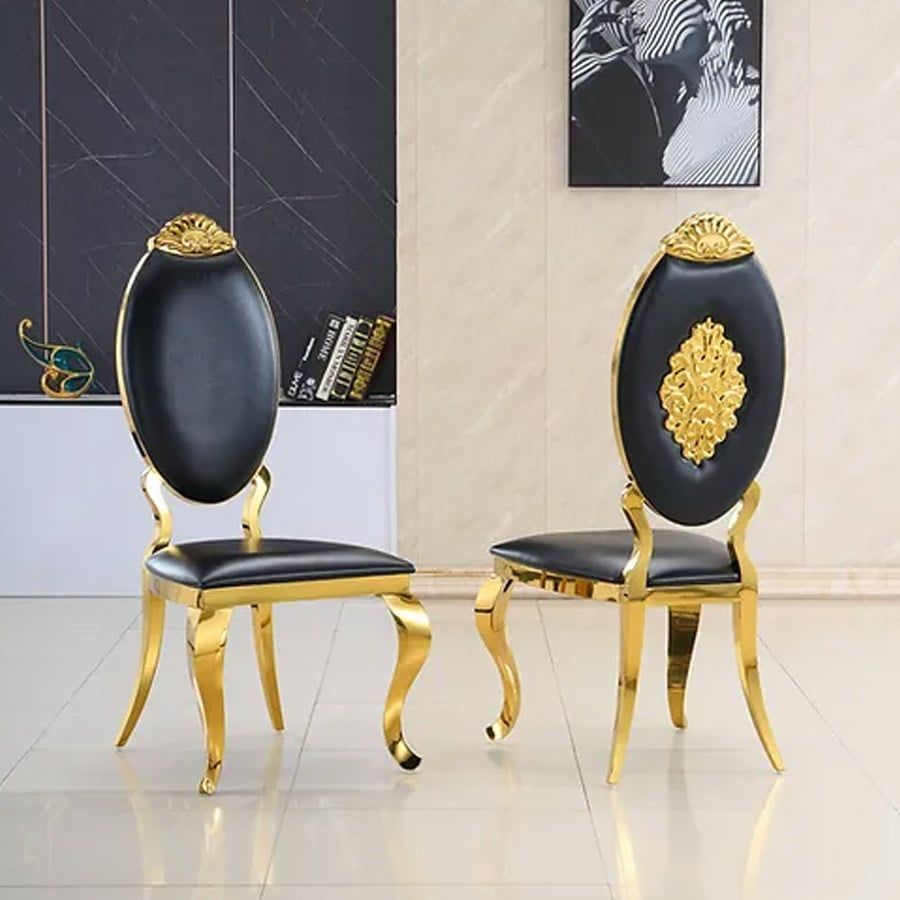 Bộ Bàn Ăn Mặt Đá Medusa + Ghế Kingdom - Đẳng Cấp Và Sang Trọng