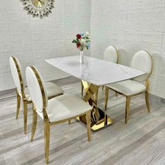 Ghế Ăn Inox Mạ Vàng Luxury LHD04 - Sự Lựa Chọn Hoàn Hảo Cho Không Gian Sang Trọng