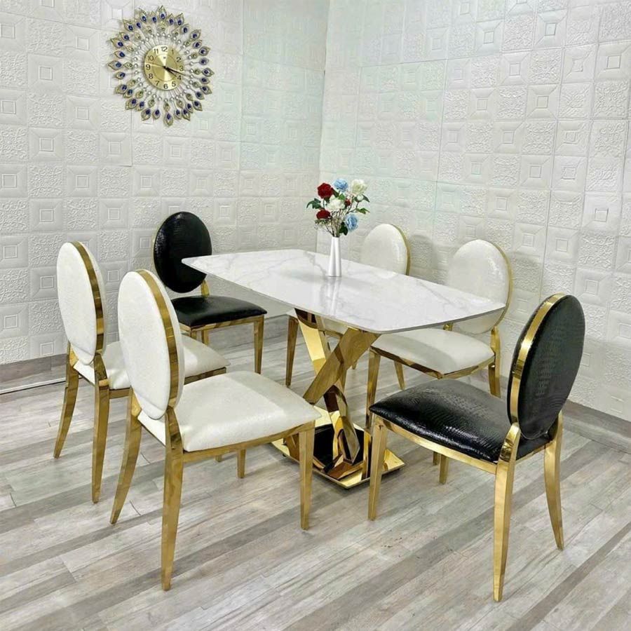 Ghế Ăn Inox Mạ Vàng Luxury LHD04 - Sự Lựa Chọn Hoàn Hảo Cho Không Gian Sang Trọng