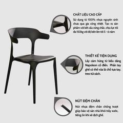 Ghế Nhựa LH3001 – Giải Pháp Lý Tưởng Cho Không Gian Cafe, Văn Phòng, và Bàn Ăn