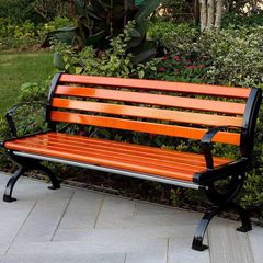 Ghế Dài Công Viên LHGCV04 – Kết Hợp Nhôm Đúc và Gỗ Tự Nhiên Cho Không Gian Ngoài Trời