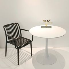 Ghế Nhựa Đúc LH3046 - Nhựa PP Cao Cấp, Thiết Kế Sọc Dọc Từ Lưng Đến Mặt Ngồi, Có Tựa Tay Đẹp Và Bền Chắc