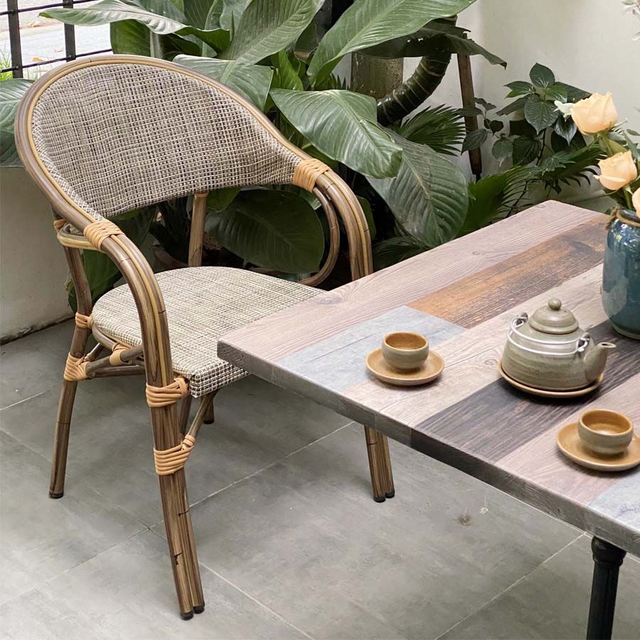 Ghế Lưới Textilene Ngoài Trời LHI37 - Phong Cách Tự Nhiên, Thoáng Mát Cho Ngoại Thất