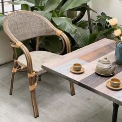 Ghế Lưới Textilene Ngoài Trời LHI37 - Phong Cách Tự Nhiên, Thoáng Mát Cho Ngoại Thất