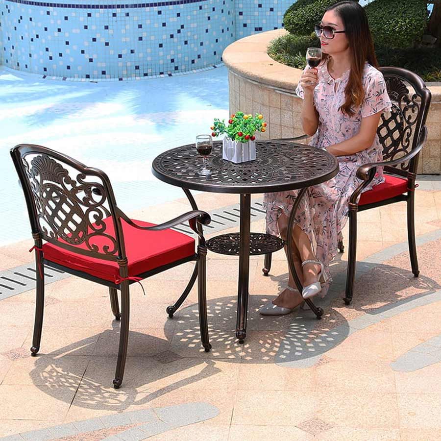 Ghế Sân Vườn Nhôm Đúc LHGN06 - Thiết Kế Tinh Tế Cho Không Gian Ngoài Trời