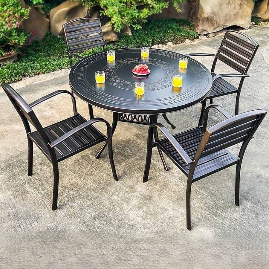 Ghế Sân Vườn Nhôm Đúc LHK1 - Phong Cách Cổ Điển, Sang Trọng Cho Ngoại Thất