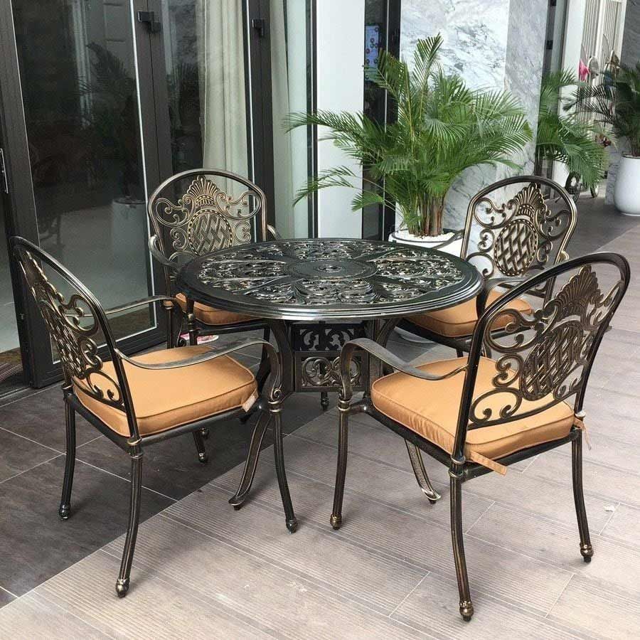 Ghế Sân Vườn Nhôm Đúc LHGN06 - Thiết Kế Tinh Tế Cho Không Gian Ngoài Trời