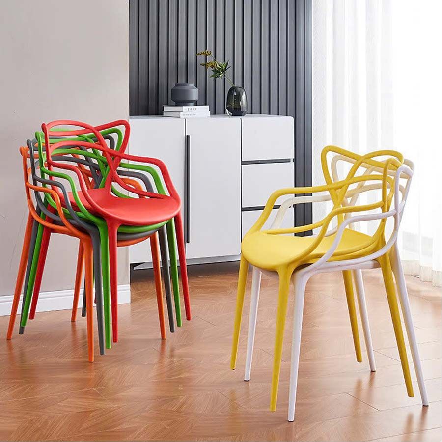 Ghế Cafe LH3008 - Nhựa PP Đúc Nguyên Khối Xếp Chồng Tiện Lợi