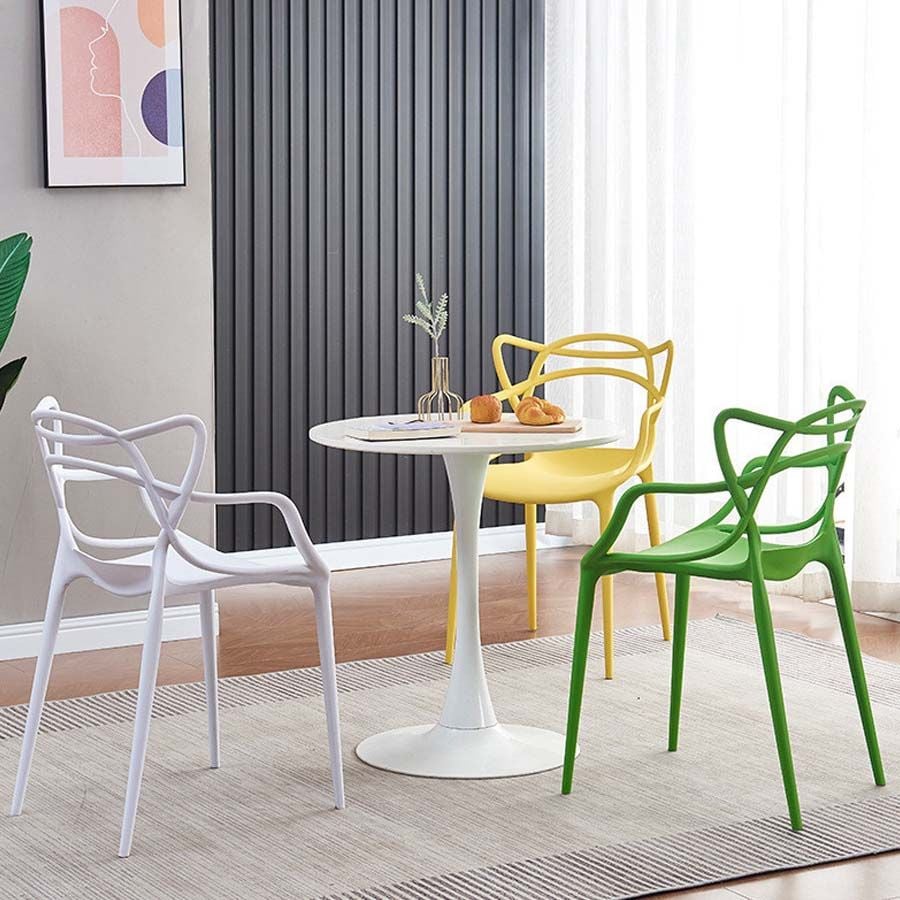 Ghế Cafe LH3008 - Nhựa PP Đúc Nguyên Khối Xếp Chồng Tiện Lợi