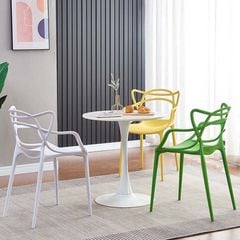 Ghế Cafe LH3008 - Nhựa PP Đúc Nguyên Khối Xếp Chồng Tiện Lợi