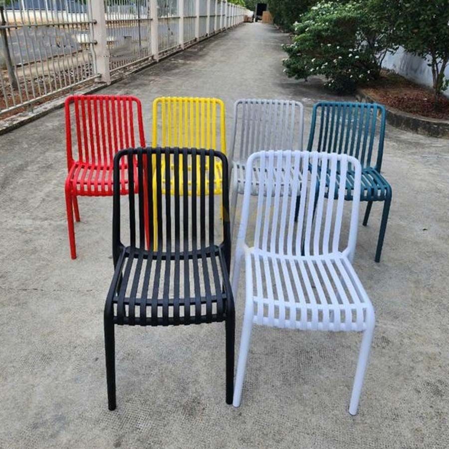 Ghế nhựa đúc LH3045 - Nhựa PP cao cấp, thiết kế sọc dọc từ lưng đến mặt ngồi, đẹp và bền chắc