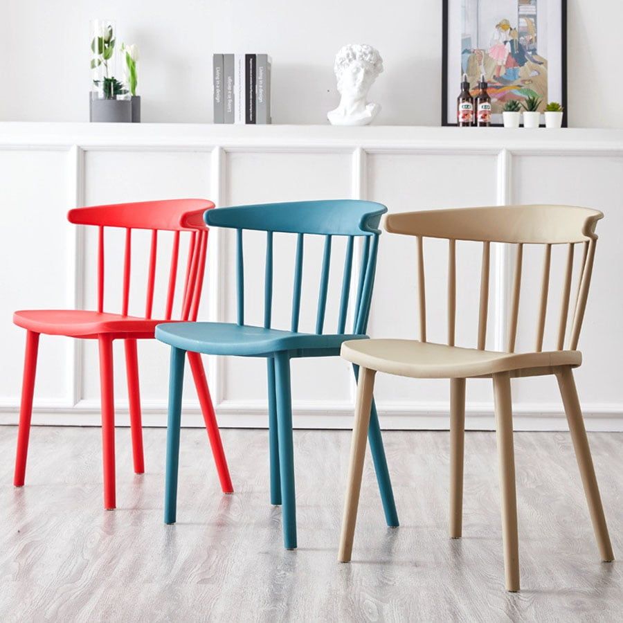 Ghế nhựa đúc nguyên khối LH3004 – Ghế nhựa PP cao cấp cho cafe, văn phòng, bàn ăn, thoáng mát, bền bỉ