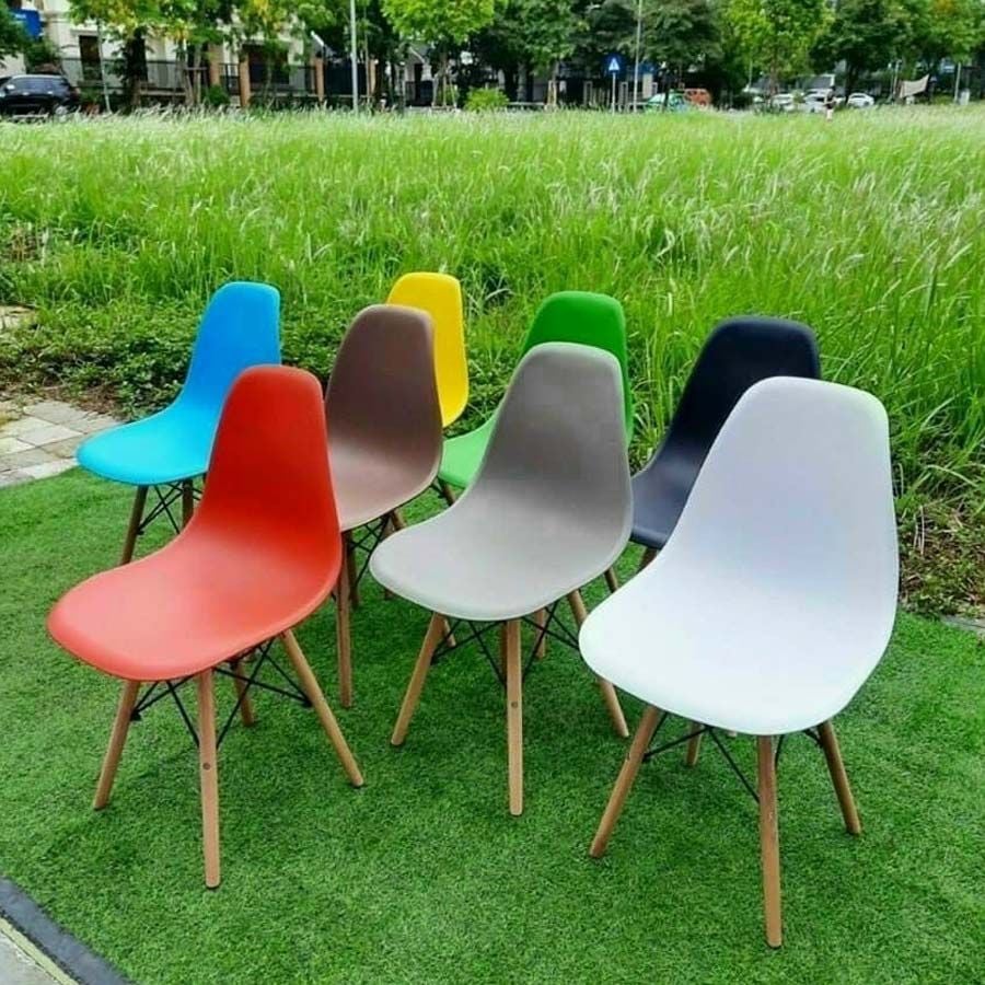 Ghế Nhựa PP Chân Gỗ Giằng Sắt LHA09 – Phong Cách và Tiện Dụng