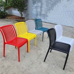 Ghế nhựa đúc LH3045 - Nhựa PP cao cấp, thiết kế sọc dọc từ lưng đến mặt ngồi, đẹp và bền chắc