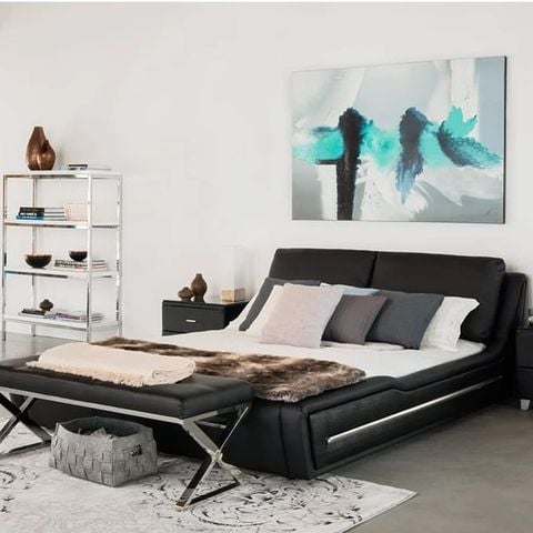 Giường Ngủ Da Doric LHBE1601 – Đẳng Cấp Sang Trọng Với Chất Liệu Da Bò Cao Cấp Italia