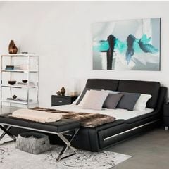 Giường Ngủ Da Doric LHBE1601 – Đẳng Cấp Sang Trọng Với Chất Liệu Da Bò Cao Cấp Italia