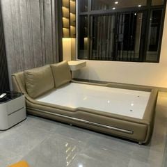 Giường Ngủ Da Doric LHBE1601 – Đẳng Cấp Sang Trọng Với Chất Liệu Da Bò Cao Cấp Italia