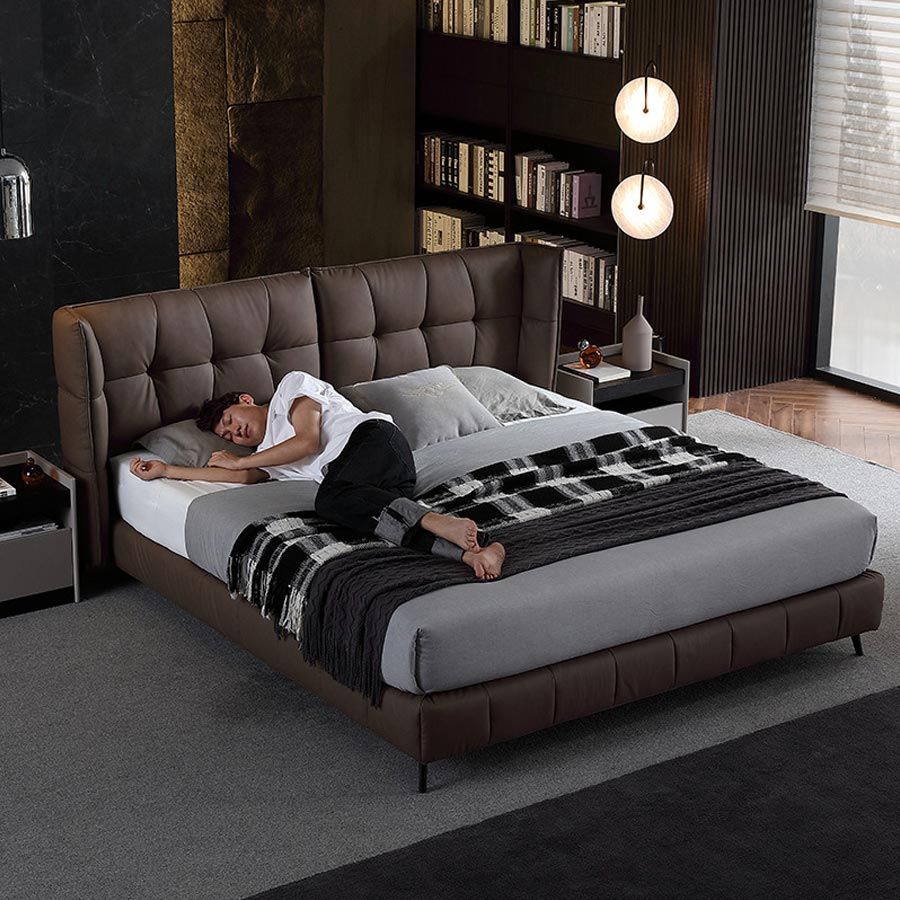 Giường Ngủ Da Fancy LHBE08 – Thiết Kế Sang Trọng và Hiện Đại Cho Phòng Ngủ