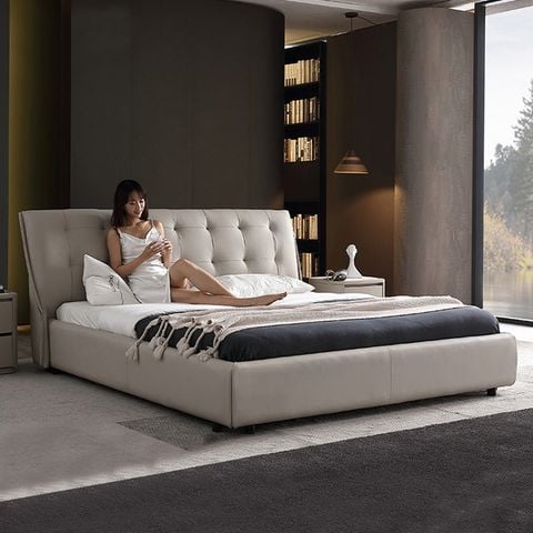 Giường Ngủ Da LEOPATRA LHBE07 – Phong Cách Sang Trọng Cho Phòng Ngủ Hiện Đại