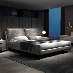 Giường Ngủ Da William LHBE05 – Phong Cách Hiện Đại và Sang Trọng Cho Phòng Ngủ