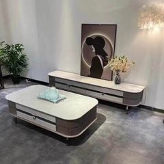 Kệ Tivi LHTV531 - Hiện Đại Với Thiết Kế Mặt Kính Vân Đá