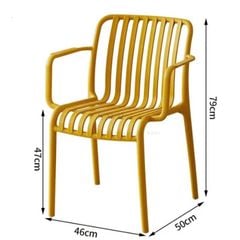 Ghế Nhựa Đúc LH3046 - Nhựa PP Cao Cấp, Thiết Kế Sọc Dọc Từ Lưng Đến Mặt Ngồi, Có Tựa Tay Đẹp Và Bền Chắc