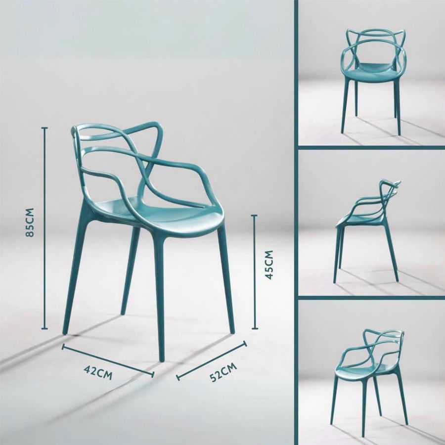 Ghế Cafe LH3008 - Nhựa PP Đúc Nguyên Khối Xếp Chồng Tiện Lợi