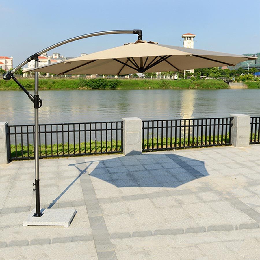 Ô Dù Tròn Lệch Tâm Nhôm LHOTLTN27 - Sang Trọng, Tiện Lợi Cho Không Gian Ngoài Trời