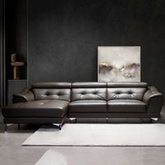 Sofa Da Malaysia LHDG713 - Thiết Kế Góc L Sang Trọng Với Da Bò Cao Cấp