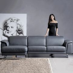Sofa Da Malaysia LHDG846 - Phong Cách Hiện Đại Với Thiết Kế Góc L