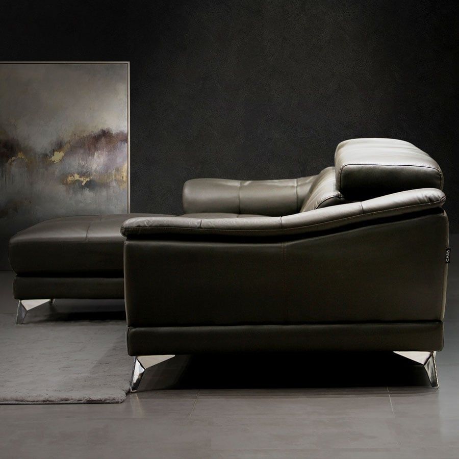 Sofa Da Malaysia LHDG713 - Thiết Kế Góc L Sang Trọng Với Da Bò Cao Cấp