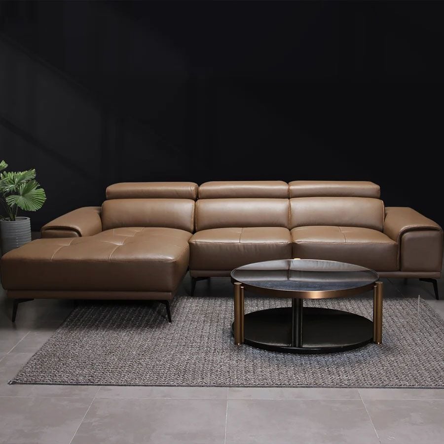 Sofa Da Malaysia LHDG711 - Thiết Kế Sang Trọng Với Chất Liệu Da Bò Tiếp Xúc