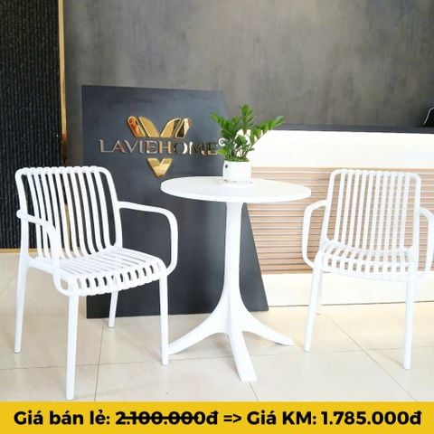 Bộ Bàn Cafe + Ghế S3055 + S3046 - Thiết Kế Hiện Đại, Chất Liệu Bền Đẹp, Phù Hợp Mọi Không Gian
