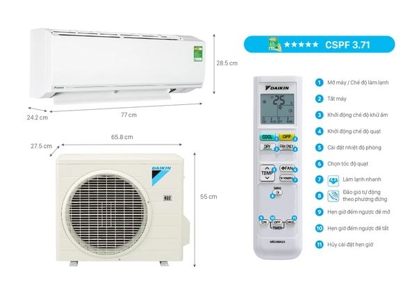 Máy lạnh treo tường Daikin Non Inverter FTF25XAV1V (1.0 HP)