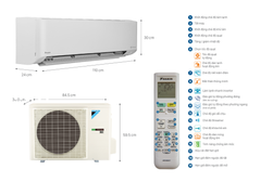 Máy lạnh treo tường Daikin Inverter FTKY71ZVMV/RKY71ZVMV (3.0 HP)