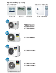 Máy lạnh âm trần Cassette 4 hướng thổi Mitsubishi Heavy Inverter FDT125YA-W5 (5.0 HP)