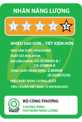 Máy lạnh treo tường Panasonic Inverter CU/CS-U9BKH-8 (1.0 HP) 2025