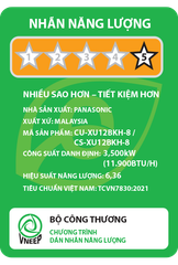 Máy lạnh treo tường Panasonic Inverter CU/CS-XU12BKH-8 (1.5 HP)
