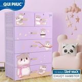  Tủ nhựa Qui Phúc  DELI MAX 5 tầng 