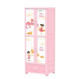  Tủ Wing 4 Cánh 1 Ngăn- 2 ngăn treo 1 ngăn xếp 